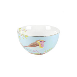 Pip Studio Kuş Desenli Mavi Kase 15 cm - 1