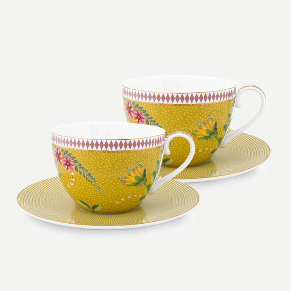 Pip Studio La Majorelle İkili Sarı Çay Fincanı Seti 280 ml Sarı - 1