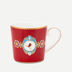 Pip Studio Love Birds Kırmızı Madalyon Desenli Mug 150 ml - PIP STUDIO