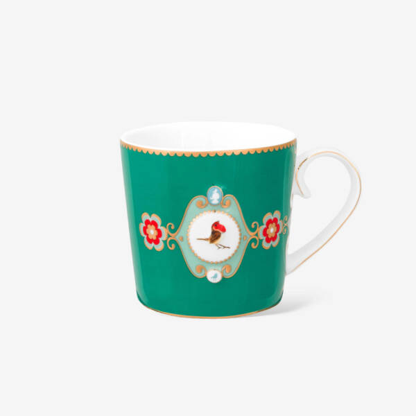 Pip Studio Love Birds Yeşil Madalyon Desenli Mug 150 ml - 1
