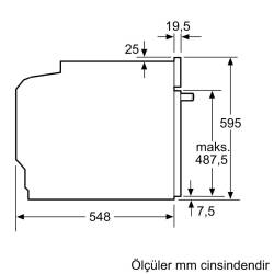 Siemens HR232GEB3 iQ300 Buhar Destekli Ankastre Fırın 60 x 60 cm Siyah İnox - 8