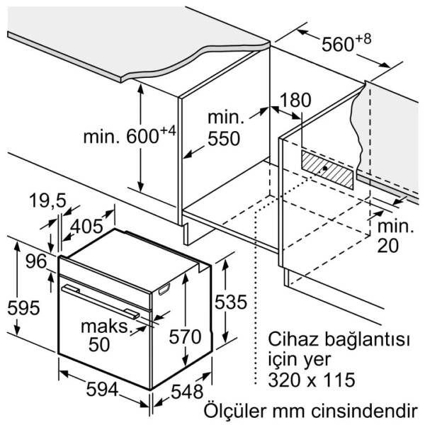Siemens HU736AEN0T iQ300 Buhar Destekli Ankastre Fırın 60 x 60 cm - 8