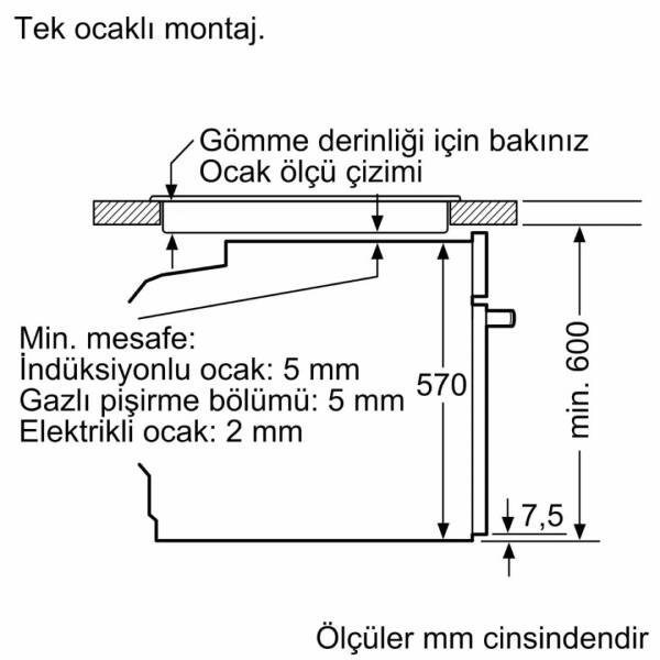 Siemens HU736AEN0T iQ300 Buhar Destekli Ankastre Fırın 60 x 60 cm - 9