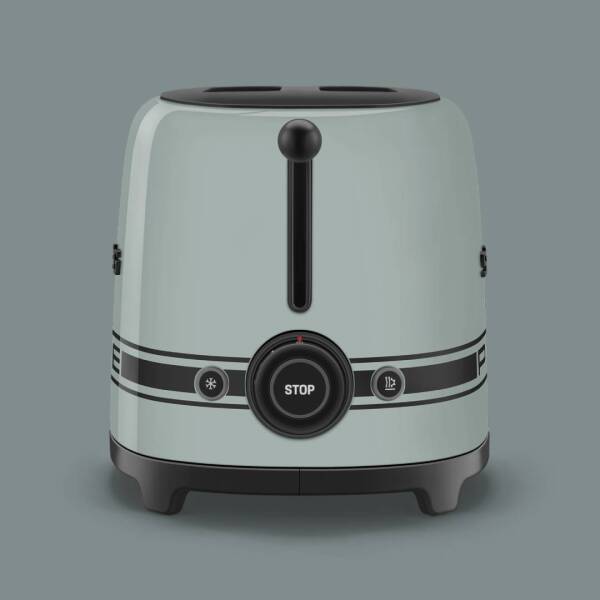 Smeg TSF01PSGEU Porsche x Smeg 2x1 Dilim Ekmek Kızartma Shade Green - 3