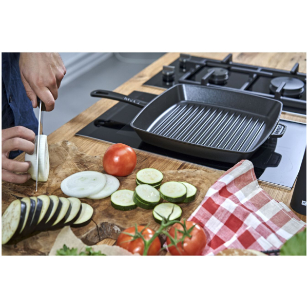 Staub Döküm Demir Amerikan Izgara Tava 30 cm Siyah - 4