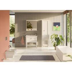 Vitra Valarte Tek Çekmeceli Etajerli Lavabo Dolabı 80 cm Mat Beyaz - 2