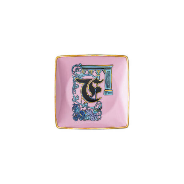 Versace Holiday Alphabet Kare Tabak F Harfi 12 cm - 1