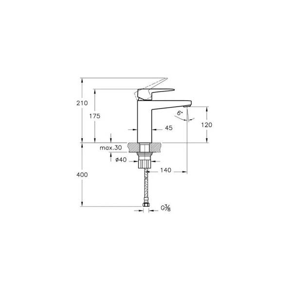 Vitra Artema Root Square Yüksek Lavabo Bataryası Krom A42731 - 2